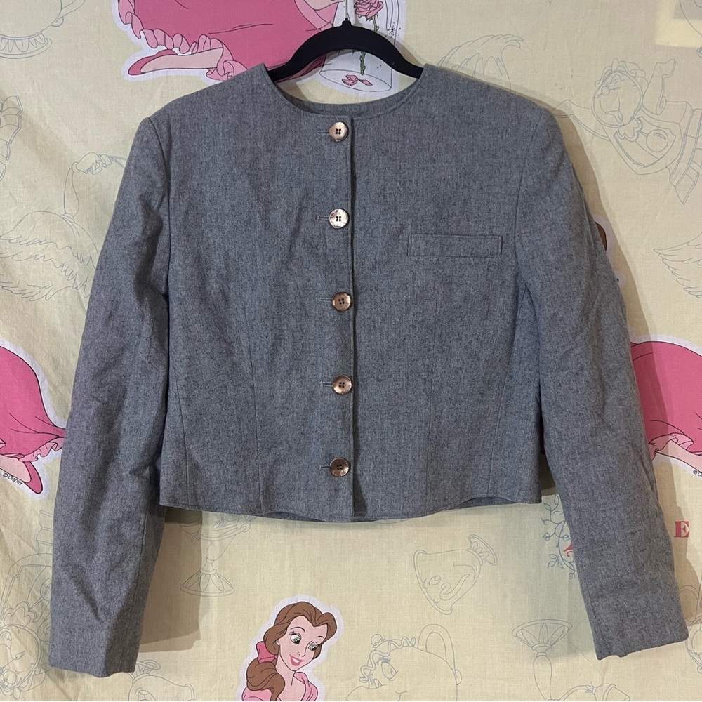 Vintage Miss Pendleton Gray Women's Wool Blazer - Picture 1 of 9